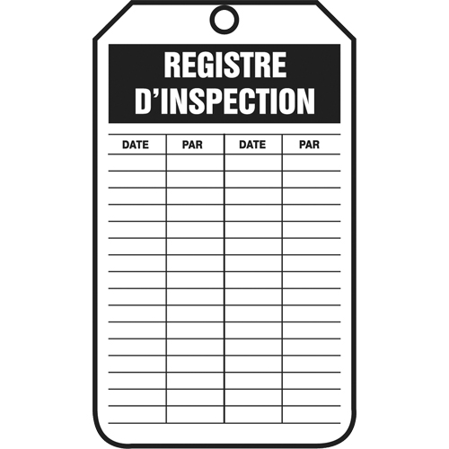 Inspection Tags, Cardstock, 3-3/8" W x 5-7/8" H, French Action Paper