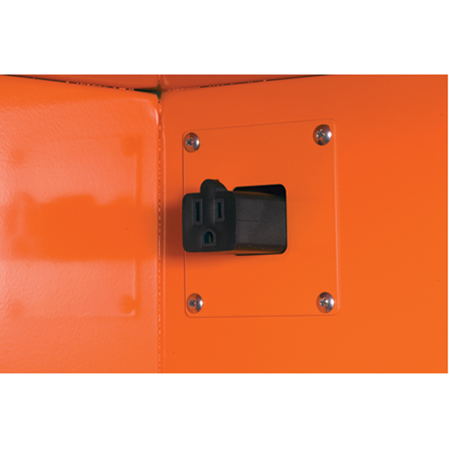 Emergency Preparedness Storage Cabinets, Steel, 4 Shelves, 65" H x 43" W x 18" D, Orange Action Paper
