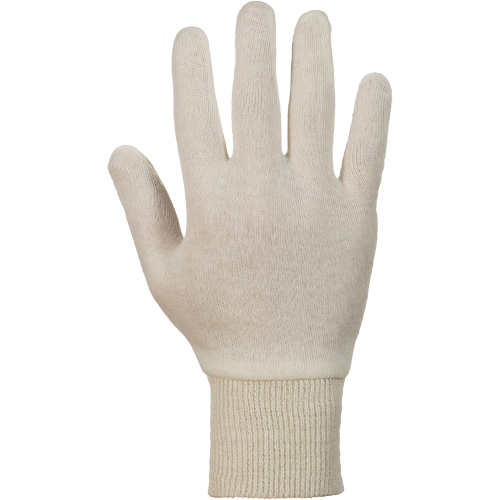 Superior&reg; ML80K Knit Gloves, One Size, White, Unlined, Knit Wrist Action Paper