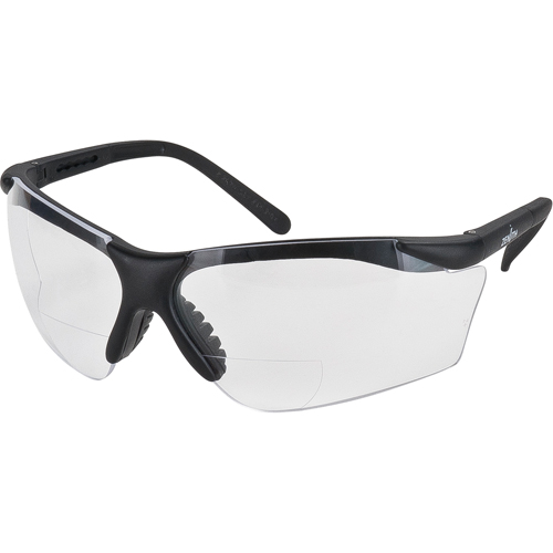 Z1800 Series Reader Safety Glasses, Anti-Scratch, Clear, 2.0 Diopter Action Paper
