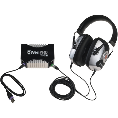 Syst&egrave;me pour tester l'ajustement des bouchons d'oreille VeriPRO de Howard Leight Action Paper