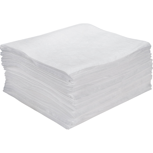 Premium Meltblown Sorbent Pads, Oil Only, 15" x 18", 15 gal. Absorbancy Action Paper