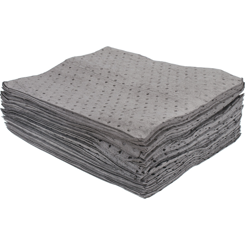 Premium Bonded Sorbent Pads, Universal, 15" x 17", 15 gal. Absorbancy Action Paper