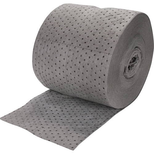 Rouleaux absorbants li&eacute;s de premi&egrave;re qualit&eacute;, Lourd, 150' lo x 15" la, Absorption 25 gal. Action Paper