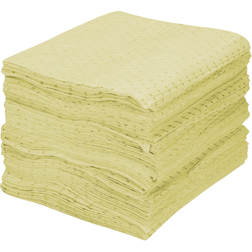 Premium Fine Fiber Sorbent Pads, Hazmat, 15" x 17", 30 gal. Absorbancy Action Paper