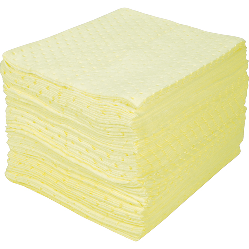 Premium Bonded Sorbent Pads, Hazmat, 15" x 18", 30 gal. Absorbancy Action Paper
