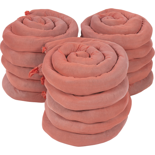 Sorbents Socks, Hazmat, 50 gal. Absorbancy, 3" W x 8' L, Pack of 15 Action Paper