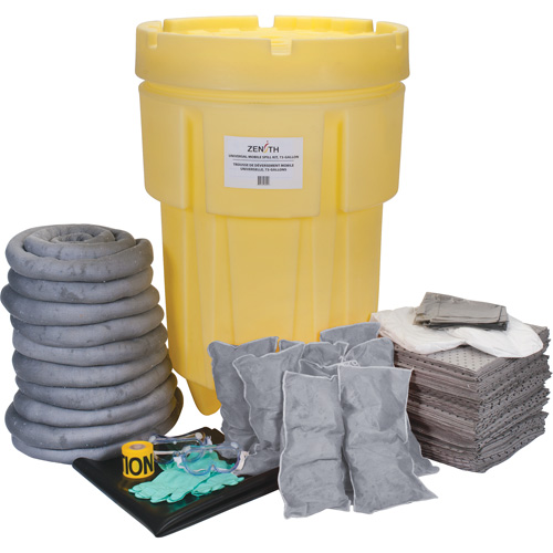 Premium Shop Spill Kit, Universal, Drum, 95 US gal. Absorbancy Action Paper