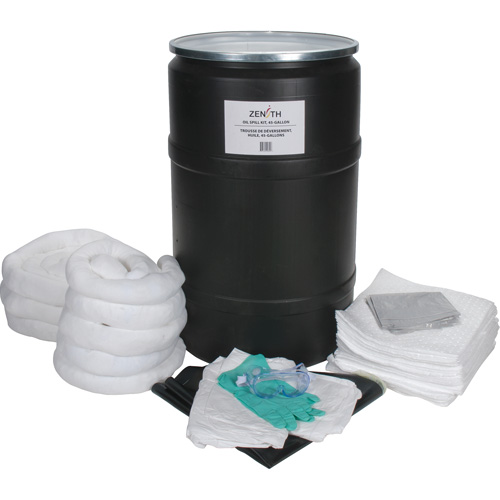Trousse de lutte contre les d&eacute;versements, Huile seulement, Baril, Absorbance de 55 gal. US Action Paper