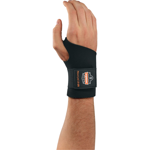 Proflex&reg; 670 Ambidextrous Single Strap Wrist Support, Neoprene, Small Action Paper