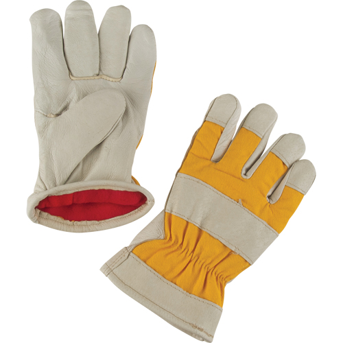 Premium Winter-Lined Work Gloves, 2X-Large, Grain Pigskin Palm, Foam Fleece Inner Lining Action Paper