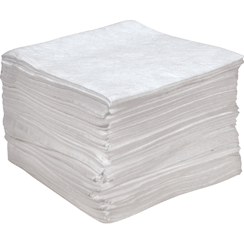 Premium Anti Static Sorbent Pads, Oil Only, 15" x 18", 25 gal. Absorbancy Action Paper
