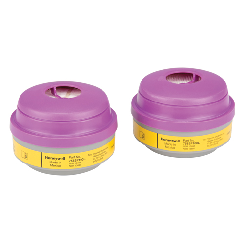 North&reg; N Series Respirator Cartridges, Gas/Vapour Cartridge, Organic Vapour/Acid Gas/P100 Action Paper