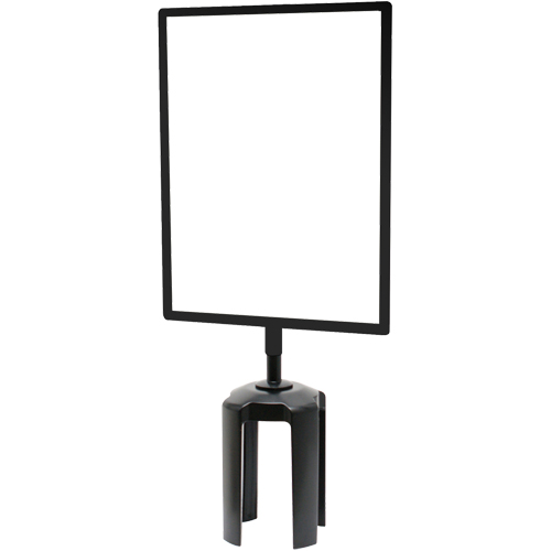 Tensabarrier&reg; Sign Frame with Adapter, Black Action Paper