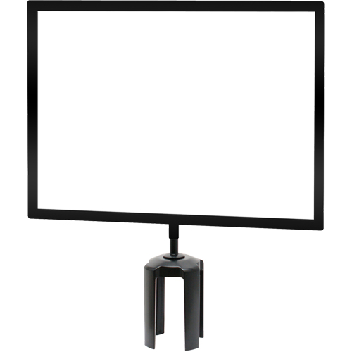 Tensabarrier&reg; Sign Frame with Adapter, Black Action Paper