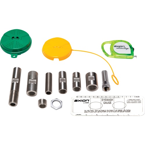 Axion Advantage&reg; Eye/Face Wash Upgrade Kit with Green ABS Plastic Eye/Face Wash Head Action Paper