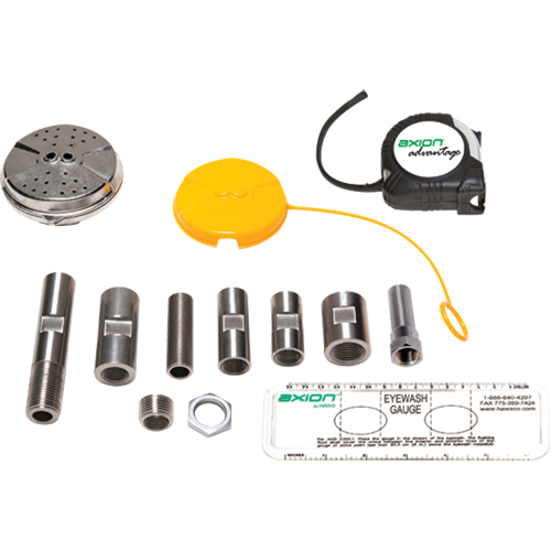 Axion Advantage&reg; Eye/Face Wash Upgrade Kit with Stainless Steel Eye/Face Wash Head Action Paper