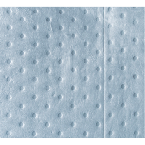 Premium Blue Bonded Sorbent Pads, Oil Only, 15" x 18", 30 gal. Absorbancy Action Paper