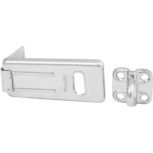General Security Hardened Steel Hasp, Silver Action Paper