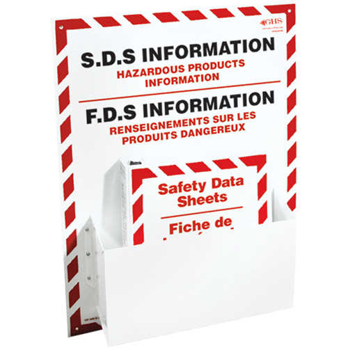 Safety Data Sheet Information Stations, English & French, Binders Included Action Paper