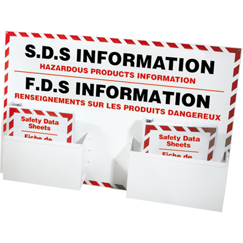Safety Data Sheet Information Stations, English & French, Binders Included Action Paper
