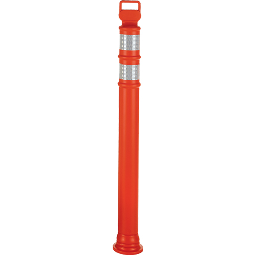 Poteaux d&eacute;lin&eacute;ateurs Ez-Grab, 42" h, Orange Action Paper