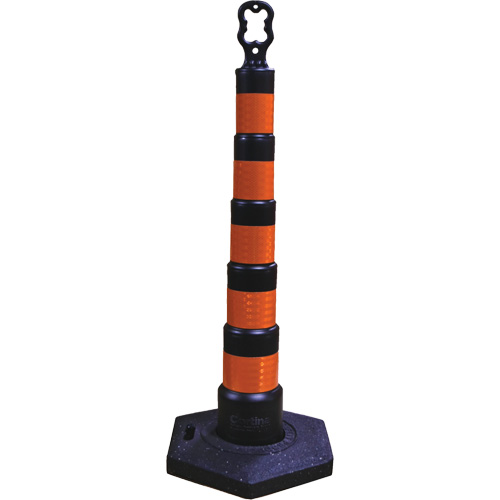 Grip N Go Trim Line Channelizers, 49" High, Black Action Paper