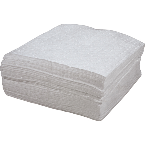 Premium Bonded Sorbent Pads, Oil Only, 15" x 18", 30 gal. Absorbancy Action Paper