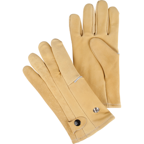 Gants de style conducteur, Grand, Paume en Cuir fleur de vache, Molleton Action Paper