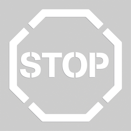 Pochoirs de marquage du sol - Stop, Pictogramme, 20" x 20" Action Paper