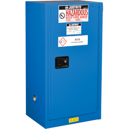 Armoires compacte pour rangement de mati&egrave;res dangereuses Sure-Grip Ex, 15 gal., 23,25" x 44" x 18" Action Paper