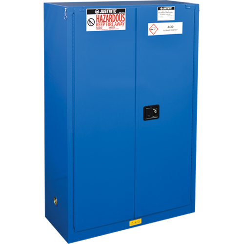 Armoires doubl&eacute;es pour rangement de mati&egrave;res dangereuses Chem-Cor, 45 gal., 43" x 65" x 18" Action Paper