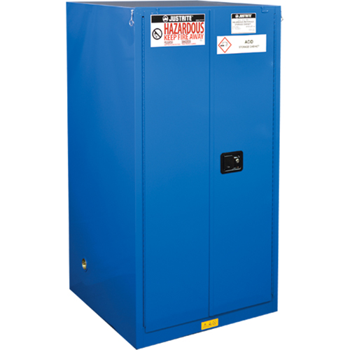 Armoires doubl&eacute;es pour rangement de mati&egrave;res dangereuses Chem-Cor, 60 gal., 34" x 65" x 34" Action Paper
