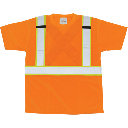 CSA Compliant T-Shirt, Polyester, Medium, Orange Action Paper