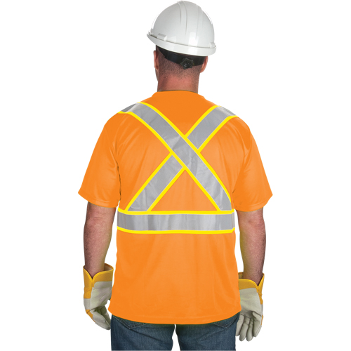 CSA Compliant T-Shirt, Polyester, Medium, Orange Action Paper