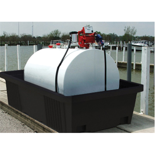 Poly-Tank&reg; Containment Unit 550 With Drain, 113" L x 71" W x 32" H, 750 US gal. Capacity Action Paper