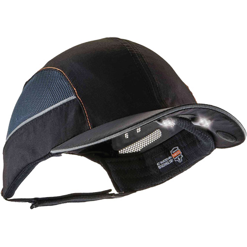 Casquette &agrave; bord court avec &eacute;clairage DEL Skullerz 8960, Noir Action Paper