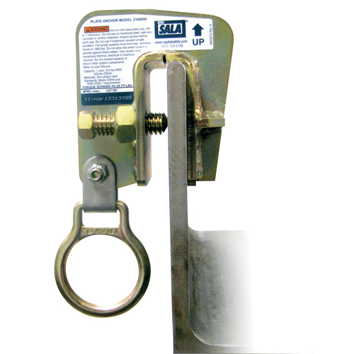 DBI-SALA&reg; Steel Plate Anchor, Bolt-On, Temporary Use Action Paper