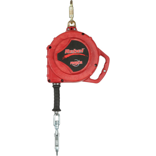 Cordage de s&eacute;curit&eacute; autor&eacute;tractable Rebel, 50', Acier inoxydable, Pivotant Action Paper