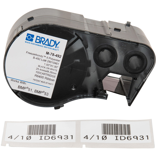 Low Temperature Label Maker Cartridge, Black Action Paper