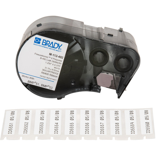 Low Temperature Label Maker Cartridge, Black Action Paper