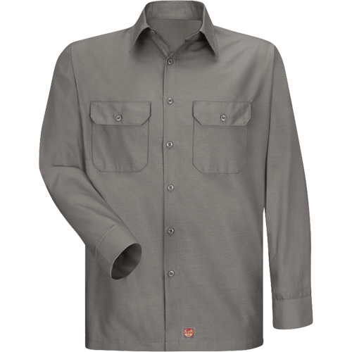 Chemise &agrave; manches longues en tissu ind&eacute;chirable, Hommes, 3T-Grand, Gris Action Paper