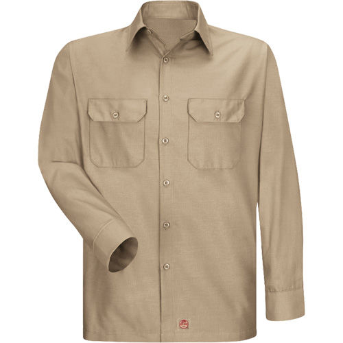 Chemise &agrave; manches longues en tissu ind&eacute;chirable, Hommes, 3T-Grand, Khaki Action Paper