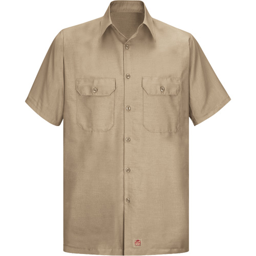 Chemise &agrave; manches courtes en tissu ind&eacute;chirable, Hommes, 3T-Grand, Khaki Action Paper