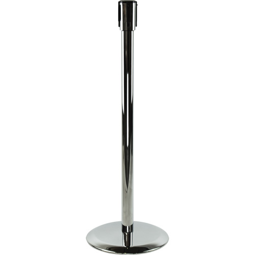 Poteaux recepteurs Slimline TensaBarrier, Hauteur de 38", Chrome poli Action Paper