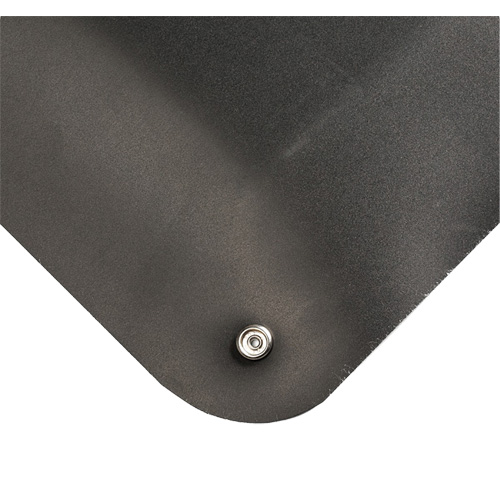 Electrically Conductive Mat No.786, 3' W x 20' L x 9/16" T, PVC, Smooth, Black Action Paper