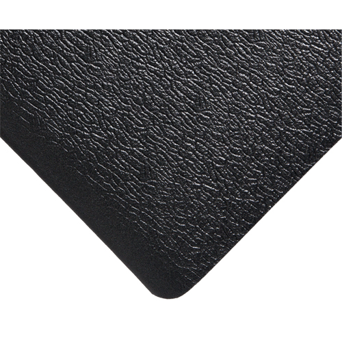 Deluxe Soft Step No. 444 Mats, Pebbled, 3' x 5' x 5/8", Black, PVC Sponge Action Paper