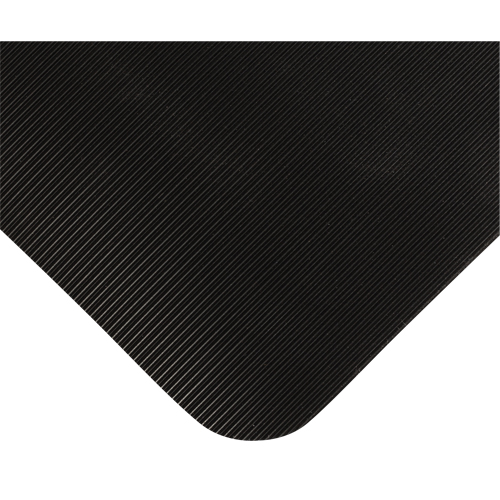 Double Duty Switchboard Mats No.720, Corrugated, 3' x 10' x 5/8", Black, PVC Action Paper
