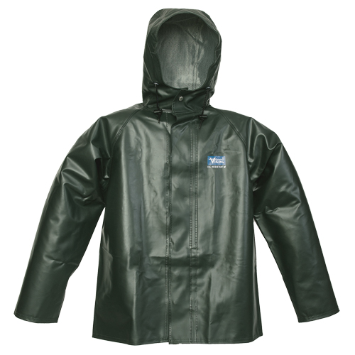 Manteau de pluie Journeyman r&eacute;sistant aux produits chimiques, 3T-Grand, Vert, Polyester/PVC Action Paper