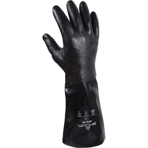 3415 Gloves, Size Small/8, 14" L, Neoprene, Cotton/Interlock Inner Lining, 66-mil Action Paper